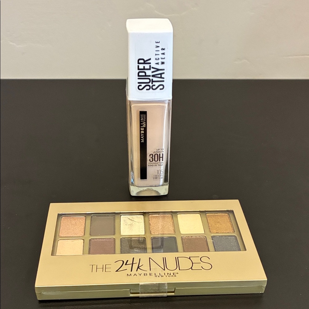 Maybelline Super Stay Foundation and 24K Nudes Palette